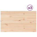  Bordplater 3 stk 80x47x2,5 cm rektangulær heltre furu 847433