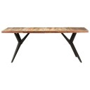vidaXL Spisebord 200x90x76 cm gjenvunnet heltre