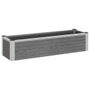 vidaXL Høybed Grå 100 x 30 x 22 cm WPC og Aluminium