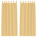  Gardiner med gardiner 2 pcs Beige Polyester