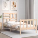 vidaXL Sengeramme med hodegavl 90x200 cm heltre