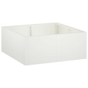 vidaXL Støttemur 4 stk. 100 x 100 x 30 cm Stål Hvit