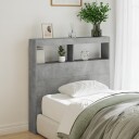  Hodegavl skap med LED betonggrå 100x17x102 cm 8721012465008