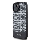 DKNY MagSafe Lærdeksel til iPhone 15 med Trykt Mønster - Svart