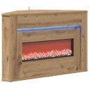 vidaXL Peis med LED stripe Artisan eik 95 x 42,5 x 60 cm