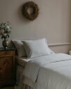 Gingham Sky Blue Muslin Duvet Cover Double 220x220 cm