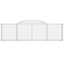 vidaXL Gabionkurver buede 20 stk 300x30x80/100 cm galvanisert jern