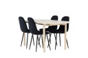 Venture Home Andy Spisegruppe 180 cm Oval med 4 Polar stoler Whitewash/Sort