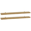 vidaXL Vegghyller 2 stk 110x15x6 cm heltre teak