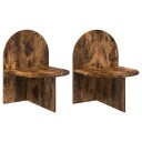  Nattbord 2 pcs Røkt Eik 48 x 49 x 65 cm Konstruert tre