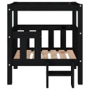vidaXL Hundeseng svart 65,5x43x70 cm heltre furu