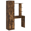 Skrivebord med lagring 2 pcs Røkt eik 78,5 x 37 x 154,5 cm