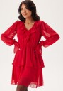 BUBBLEROOM Cheyenne Frill Dress Red 40