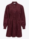 Vila Cordu Long Sleeve Shirt Dress Burgunder 36