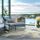 Runde tepper   Indoor/Outdoor Havana blå/multi Størrelse: Ø 120 cm