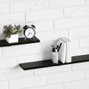  Bokhyllebrett 4 pcs Svart 100 x 10 x 1.5 cm Konstruert tre