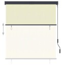 vidaXL Utendørs rullegardin 140x250 cm kremhvit