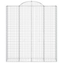 vidaXL Gabionkurver buede 4 stk 200x50x220/240 cm galvanisert jern