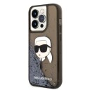 Karl Lagerfeld Glitter Deksel til iPhone 14 Pro - Karls Hode Design