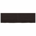 vidaXL Vegghylle m?rkegr? 140x40x4 cm behandlet heltre eik