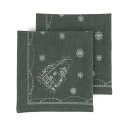 Wik & Walsøe Julemorgen Serviett 2 pk 45x45 cm Hvit / Grønn