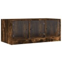  Salongbord med glassdører røkt eik 102x50x42 cm 8721012213678