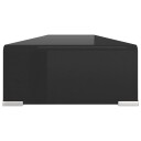 vidaXL TV-benk glass svart 120x30x13 cm