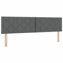  Hodegjerde med Diamantblokkdesign Mørkegrå 180 cm Stoff