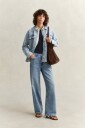 GANT Denim Jacket With Tie Detail   Blue   L