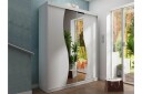 Dunkra Garderobe med Speil LED-belysning RGB 150 cm Bue - Hvit