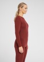 Dovre Women Langermet t skjorte 100% merino ull rød