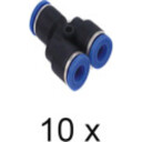 Innstikks-Y 3x8mm. Hunn/Hunn/Hunn. Pakke med 10 stk.