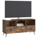  TV skap med skuff Røkt Eik 102 x 34,5 x 50 cm Konstruert tre