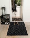 Tica Copenhagen Gulvmatte/ Teppe 90x130cm_Lines Sort-Grå