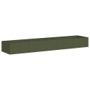 vidaXL Plantekasse olivengrønn 360x80x40 cm stål