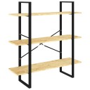vidaXL Bokhylle 3 niv?er 100x30x105 cm heltre furu