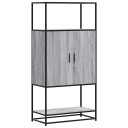  Highboard grå sonoma 68x35x139 cm konstruert tre og metall 8721102841019