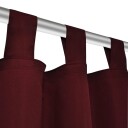 vidaXL 2stk Bordeaux Micro-Sateng Gardiner med Sløyfer 140 x 225 cm