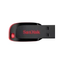 SanDisk Cruzer Blade - USB-flashstasjon - 128 GB - USB - svart, rød