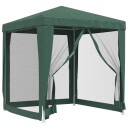 vidaXL Festtelt med 4 sidevegger av netting grønn 2x2 m HDPE