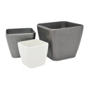 Europalms Deco Pot Luna-33 Rectangular, Silver
