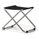 Fiam Chico fotpall svart aluminium/textilene