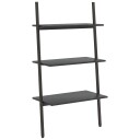 vidaXL Stigehylle 3 etasjer svart 64x34x116 cm
