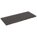 vidaXL Vegghylle m?rkegr? 120x50x4 cm behandlet heltre eik