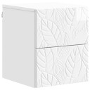  Vegghengt Nattbord 2 pcs Høgglans hvit 34,5 x 33 x 40 cm