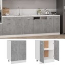 vidaXL Bunnskap betonggr? 60x46x81,5 cm sponplate