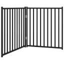  Hundeport sammenleggbar 2 paneler svart 160 cm heltre gran 352290