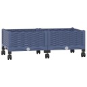 vidaXL Hagekrukke med hjul Blågrå 80 x 40 x 33 cm PP