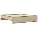  Sengeramme sonoma eik 200x200 cm konstruert tre og metall 8721102610585