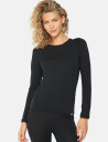 Danish Endurance Women"s Merino Long Sleeved Shirt - Black - M